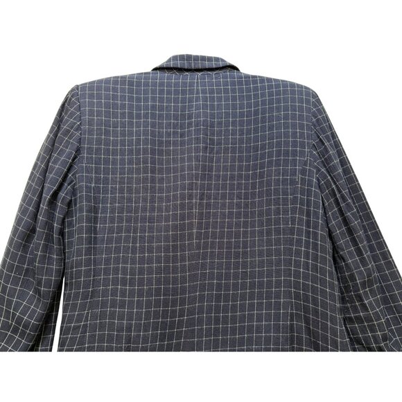 Pendleton  Womens Classic Blue Checkered Blazer Jacket Size 10 Made In USA - Picture 10 of 13